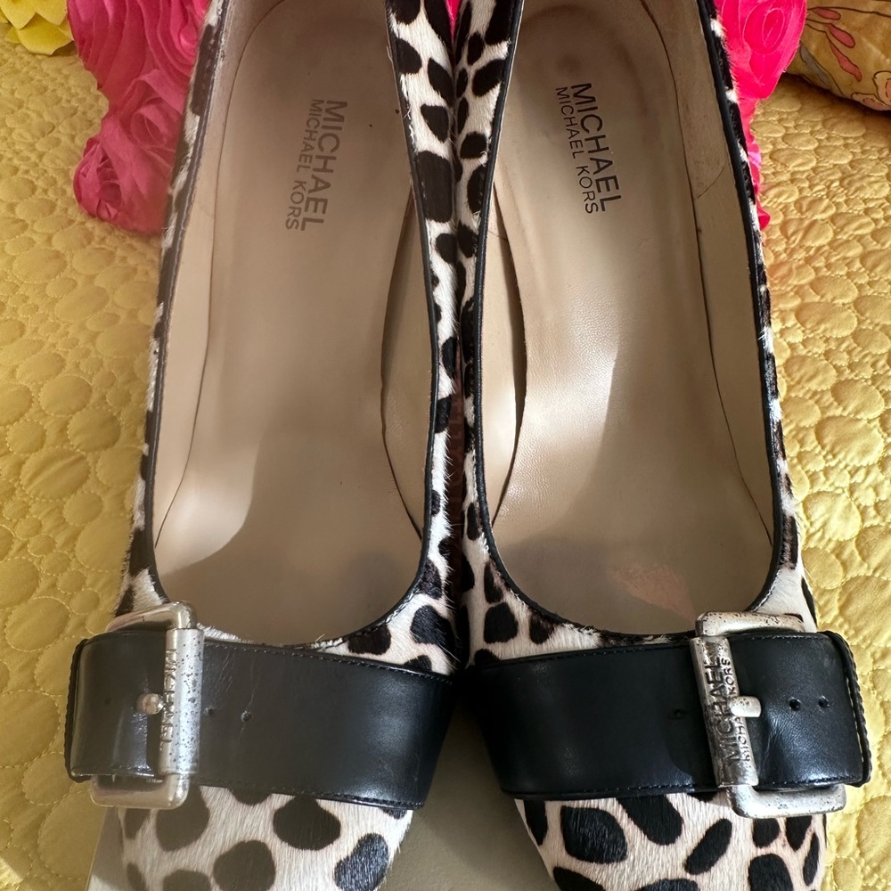 michael kors leopard pumps